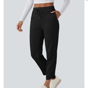 Halara women’s XL Mid Rise Drawstring Curved Hem Quick Dry Golf Tapered Pants